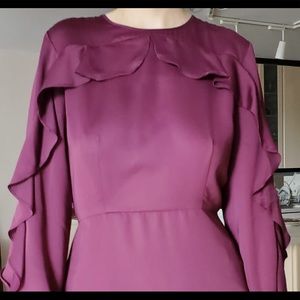 Mason”Cocktail Purple Ruffle Dress